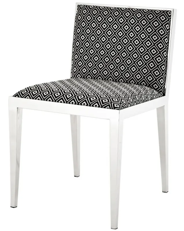 Casa Padrino luxury stainless steel dining chair 47,5 x 50 x H. 77,2 cm - designer dining room furniture Sonderangebot