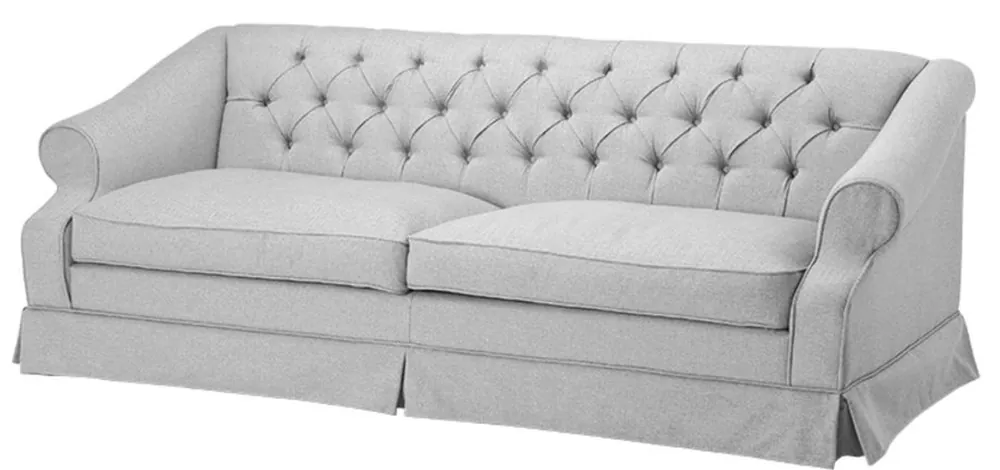 Markenprodukt Casa Padrino designer sofa light gray 210 x 93 x H. 79 cm - living room furniture
