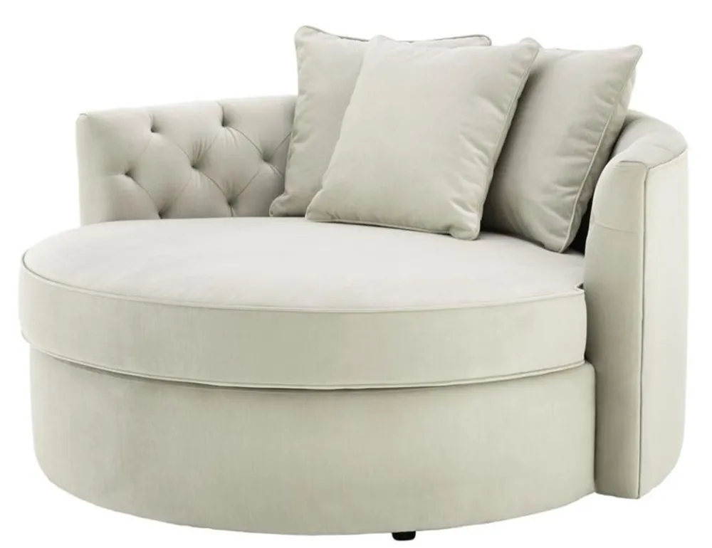 Casa Padrino designer sofa light gray 157 x 148 x H. 90 cm - luxury round sofa Günstig
