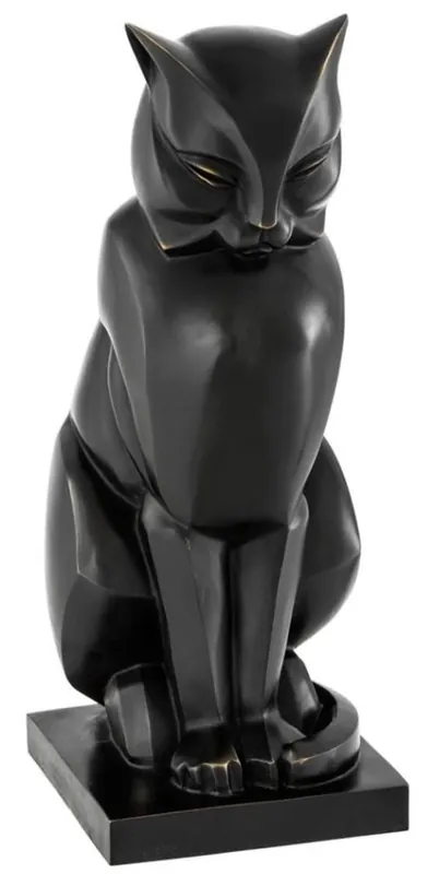 Preiswert Casa Padrino luxury bronze figure cat 17,5 x 21 x H. 46 cm - art deco figure