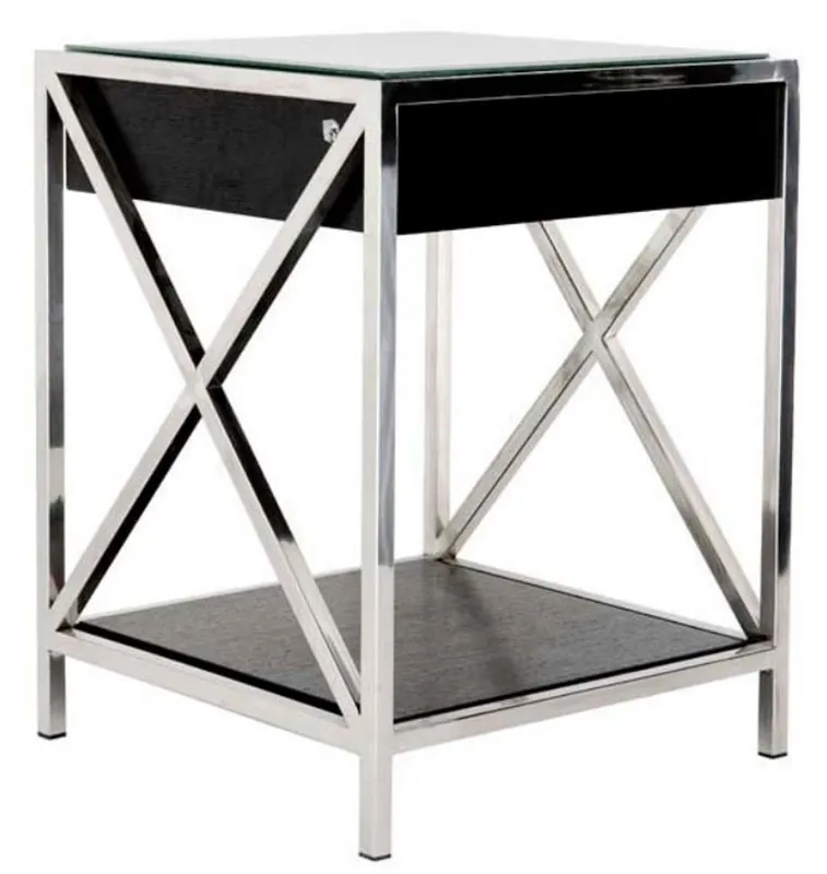 Garantierte Lieferung Casa Padrino luxury side table / bedside table 47 x 46 x H. 61 cm - hotel furniture