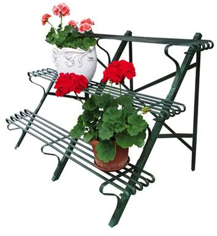 Neuheit Casa Padrino Wrought iron flower stand - various colors - 120 cm x 45 cm x H70 cm - luxury garden furniture