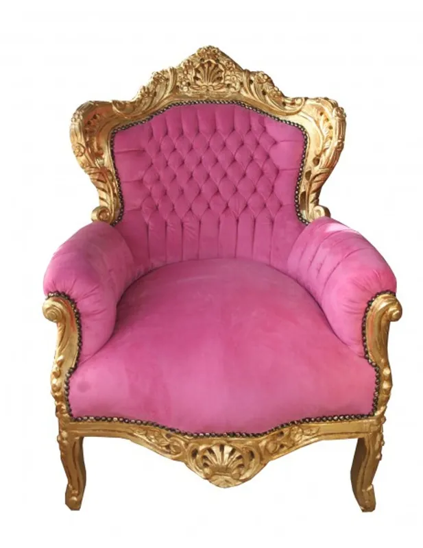 Beliebt Casa Padrino baroque chair king pink / gold - furniture in antique style