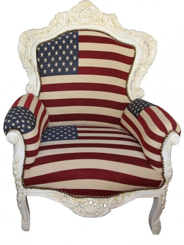 Casa Padrino Baroque Armchair King USA Design / Cream 85 x 85 x H. 120 cm - USA Baroque Armchair Rabatt