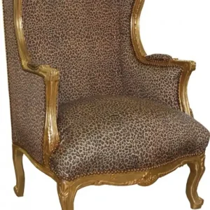 Super-Preis Casa Padrino Baroque Lounge Throne Eatery Leopard / Gold Mod2 - Antique style living room Tron chair