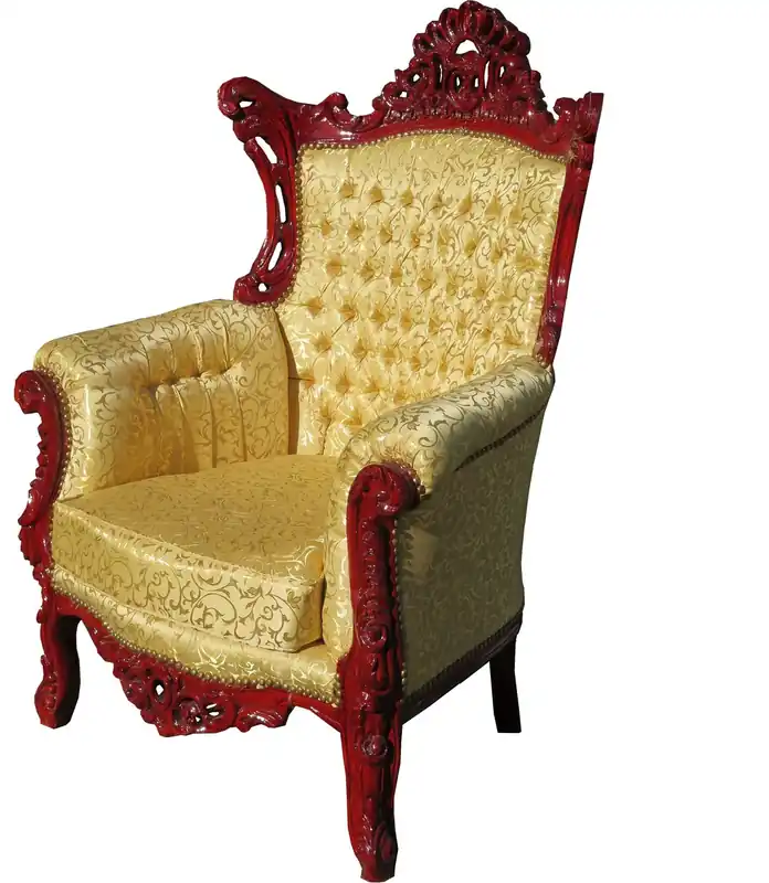 Zertifiziert Casa Padrino Baroque Armchair Al Capone Gold Pattern / Brown Red 90 x 80 x H. 127 cm - Living Room Furniture - Limited Edition