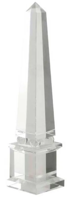 Casa Padrino luxury crystal glass obelisk 11 x 11 x H. 49 cm - designer living room hotel decoration Markenprodukt