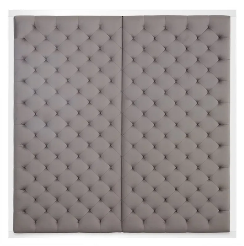 Casa Padrino designer bed headboard silver-gray 180 x H. 180 cm - luxury quality Markenprodukt