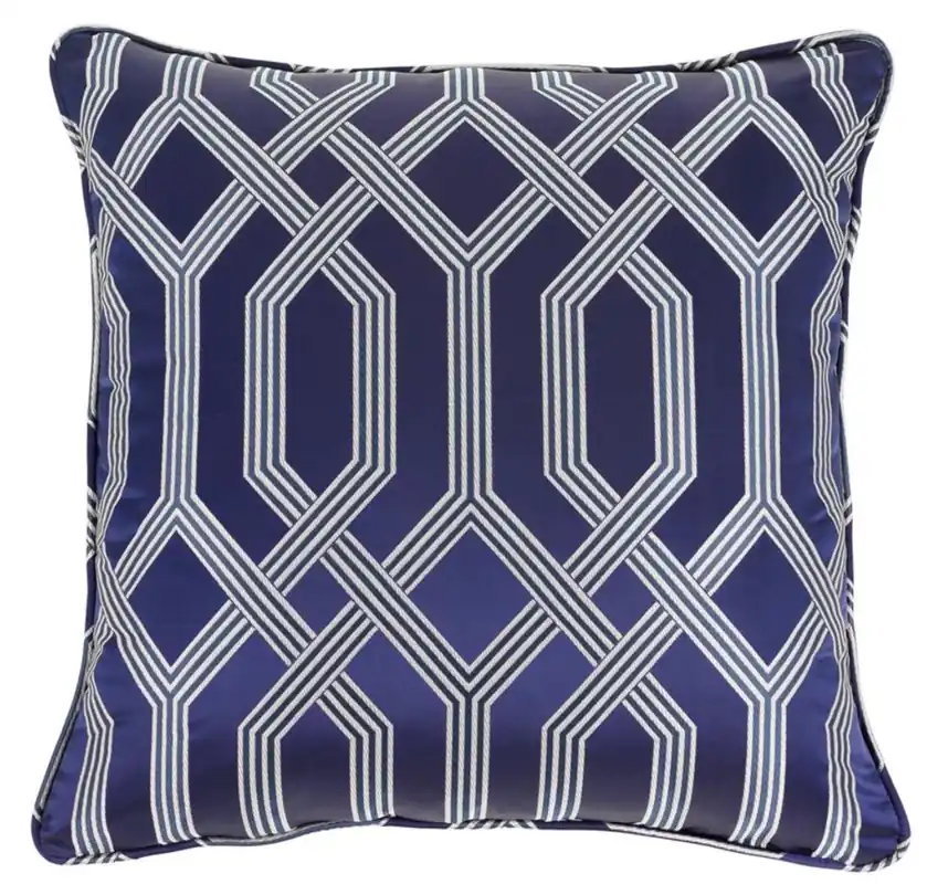 Casa Padrino luxury cushion blue with pattern 60 x 60 cm - luxury accessories Sonderangebot