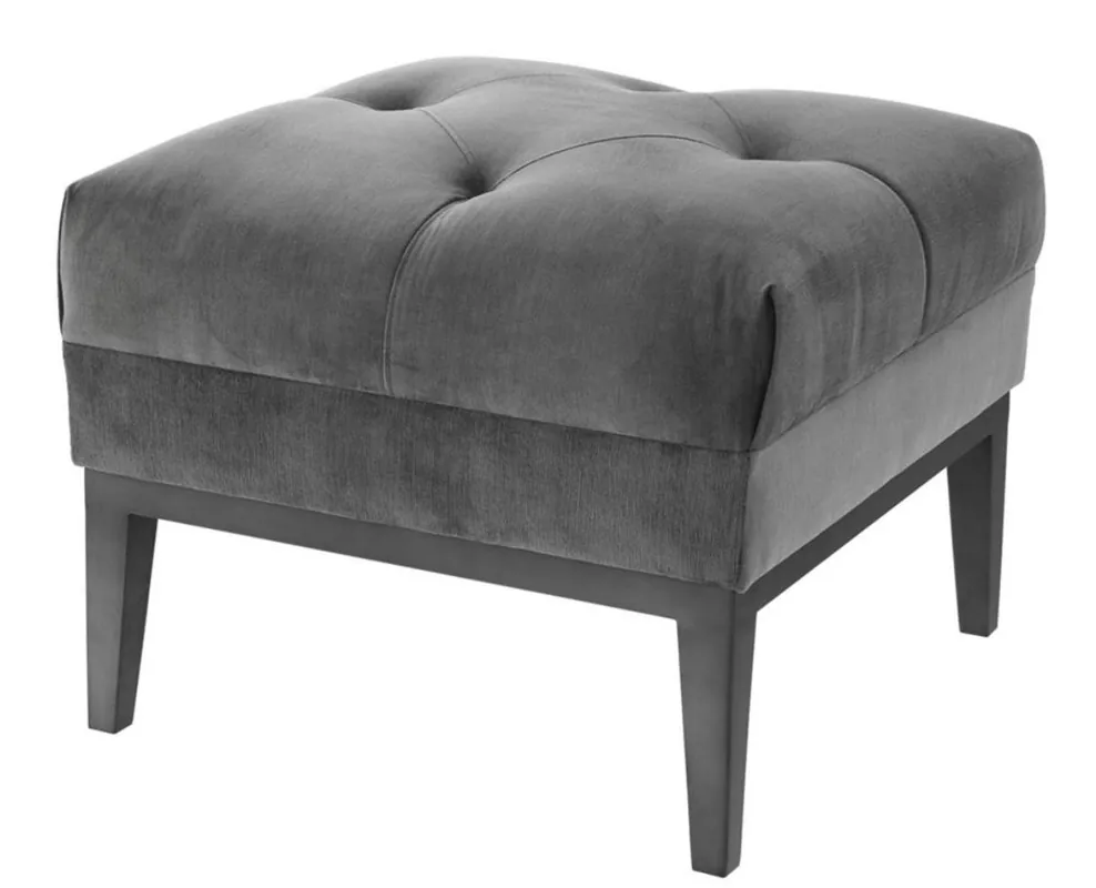 Casa Padrino luxury stool dark gray 54 x 54 x H. 44 cm - living room furniture Neue Kollektion