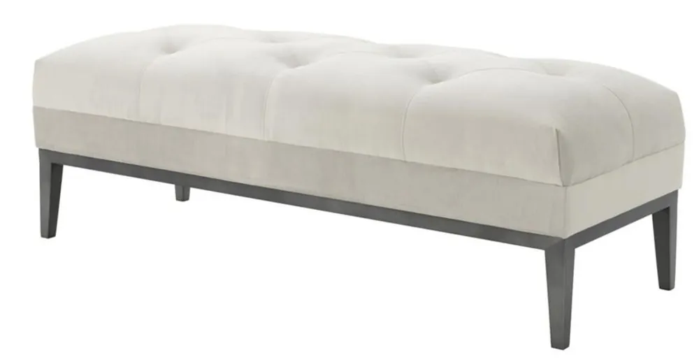 Casa Padrino designer seat bench light gray 130 x 50 x H. 46 cm - luxury collection Ausverkauf