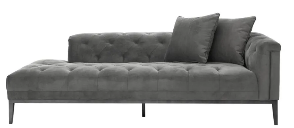 Günstig Casa Padrino luxury sofa dark gray right side 220 x 96 x H. 66 cm - hotel furniture