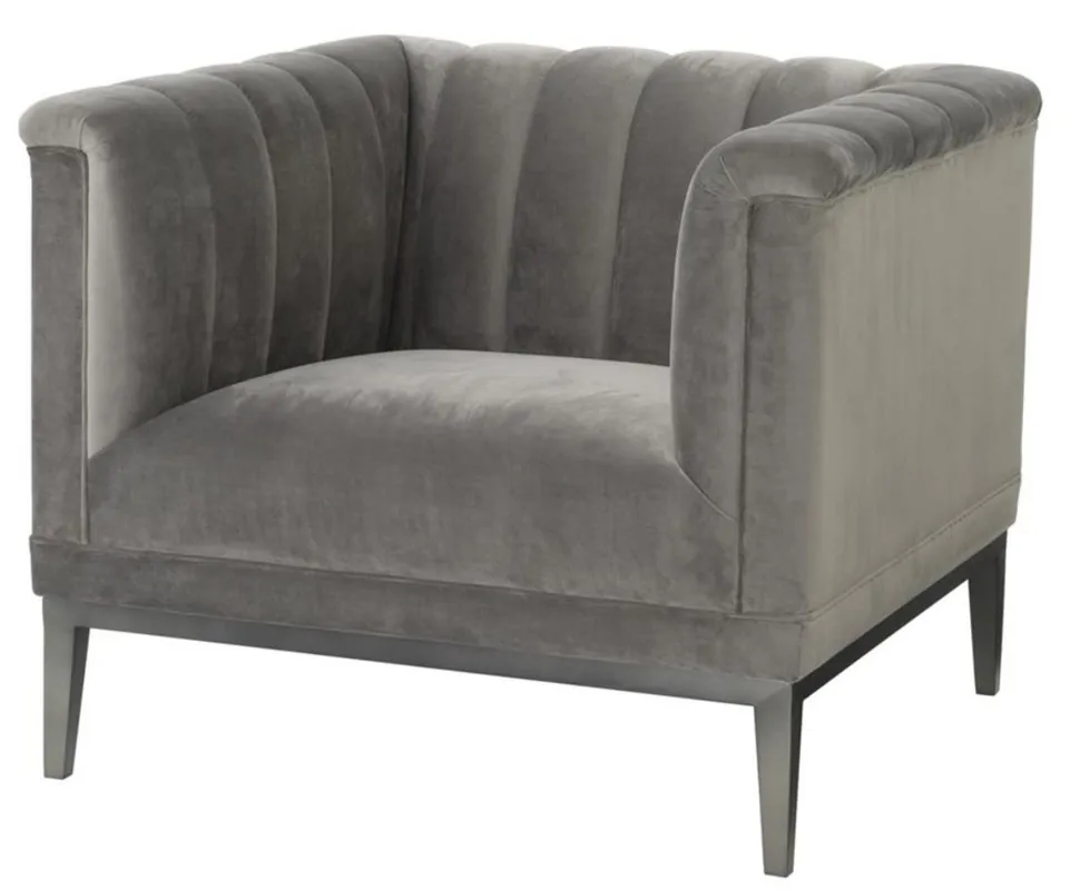 Casa Padrino luxury armchair gray 89 x 86 x H. 75 cm - living room furniture Neuheit