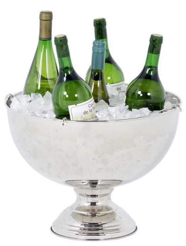 Casa Padrino designer stainless steel champagne cooler 39 x H. 26 cm - luxury restaurant collection Preisreduziert