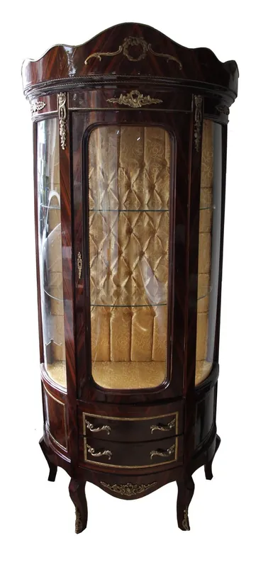 Casa Padrino Baroque Showcase Model Mahogany brown - display cabinet - cupboard Preisknaller