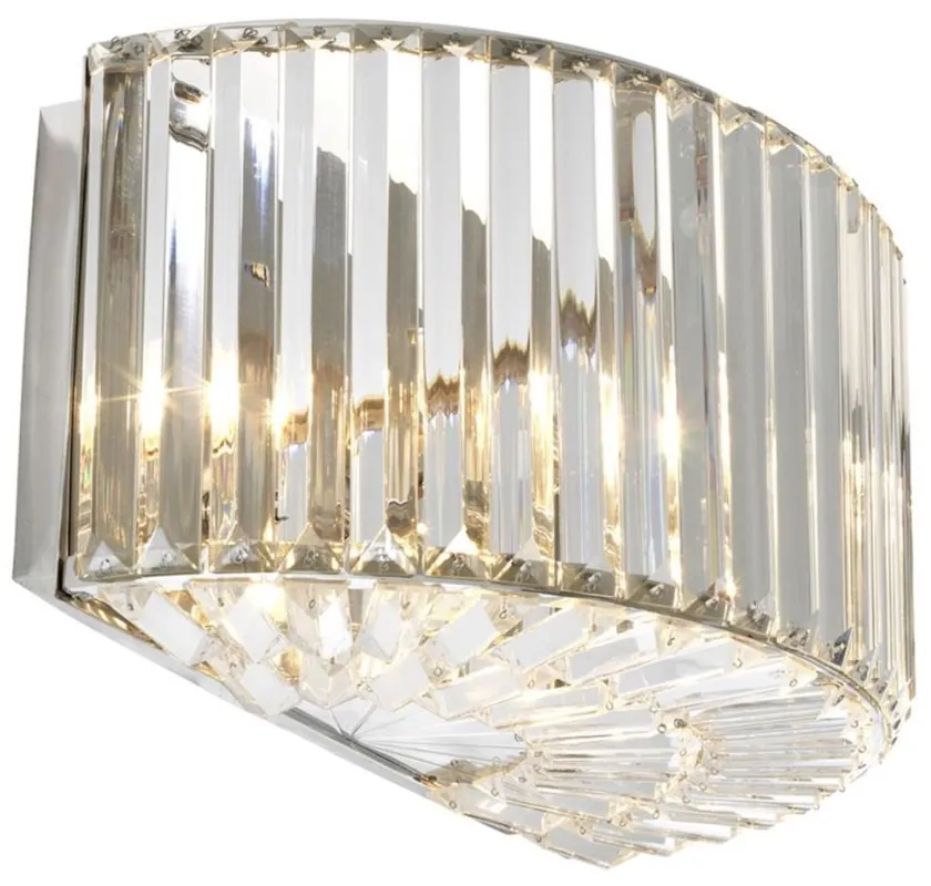 Casa Padrino wall light in silver with clear glass 42 x 23 x H. 20 cm - luxury quality Solange Der Vorrat Reicht