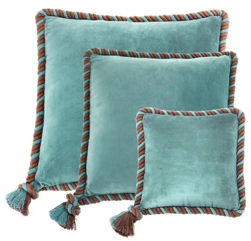 Casa Padrino pillow set of 3 aqua blue - luxury living room / hotel collection Echt
