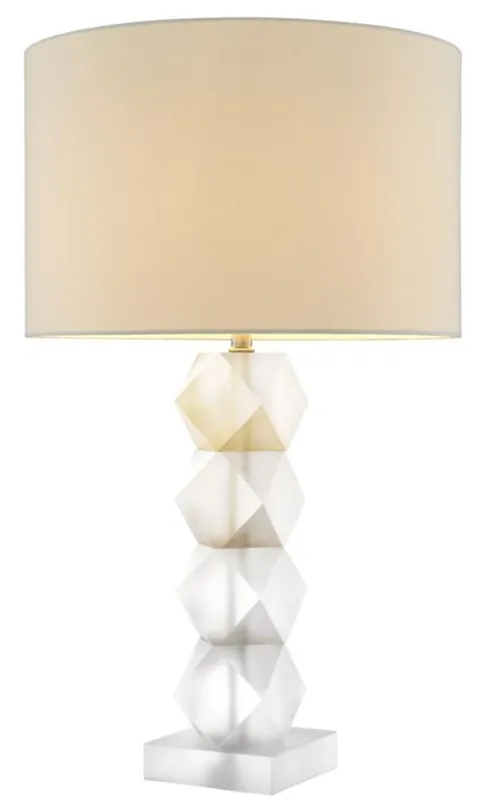 Finale Aktion Casa Padrino designer frosted glass table lamp 16 x 48 x H. 84 cm - Hotel restaurant table lamp