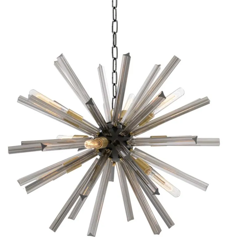 Direktkauf Casa Padrino Luxury living room chandelier with smoke glass diameter 75 cm - designer collection