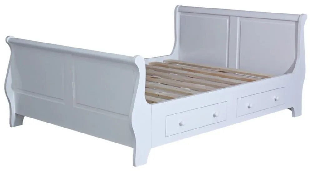 Rabatt Casa Padrino country house bed old white 160 x 200 cm - bedroom furniture in the country house style