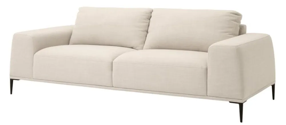 Casa Padrino luxury sofa natural color 223 x 93 x H. 80 cm - luxury living room furniture Abverkauf