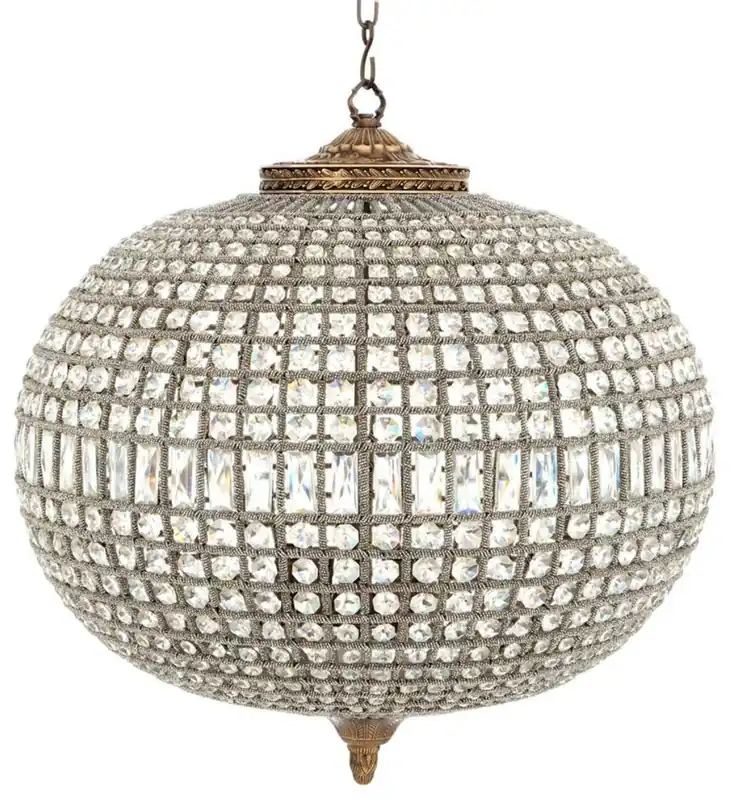 Zertifiziert Casa Padrino Luxury Crystal Glass Chandelier Antique Brass 70 x H. 70 cm - Luxury Collection