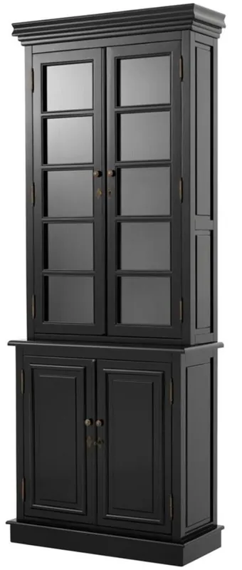 Casa Padrino Luxury Living Room Black 90 x 38 x H. 230 cm - Limited Edition Beliebt