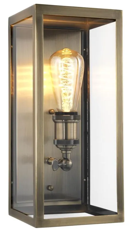 Casa Padrino luxury wall light antique brass 16 x 16 x H. 36 cm - hotel restaurant wall lamp Sonderangebot