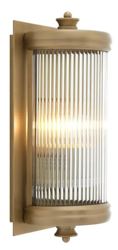 Preisknaller Casa Padrino luxury living room wall lamp brass 13 x 11 x H. 29 cm - Hotel Furniture