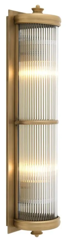 Casa Padrino luxury living room wall lamp brass 13 x 11 x H. 52 cm - Hotel Furniture Garantierte Lieferung