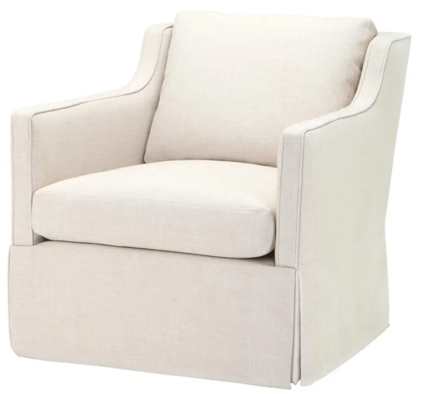 Casa Padrino living room chair natural color 81 x 95 x H. 82,5 cm - luxury swivel chair Mega-Angebot