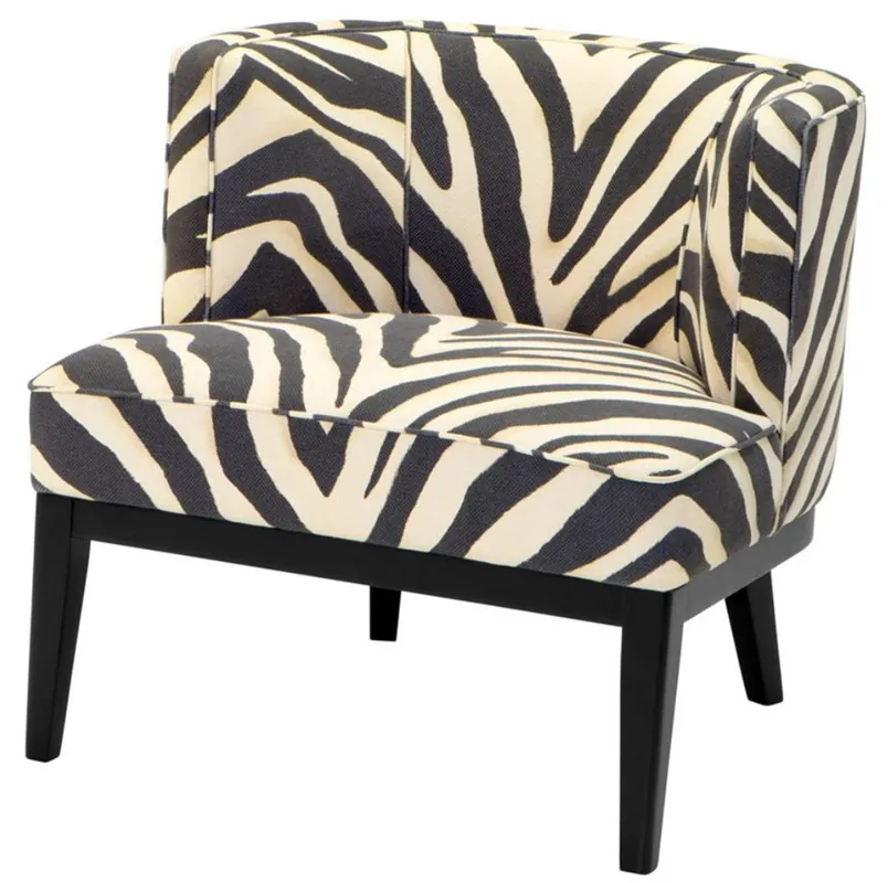 Begrenztes Angebot Casa Padrino armchair in zebra design 78 x 74 x H. 77 cm - luxury living room armchair