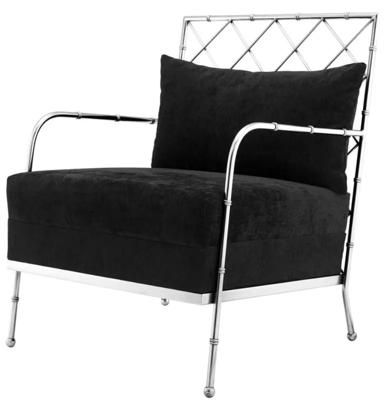 Preiswert Casa Padrino Luxury Armchair Silver 64,5 x 71,5 x H. 83 cm - Limited Edition