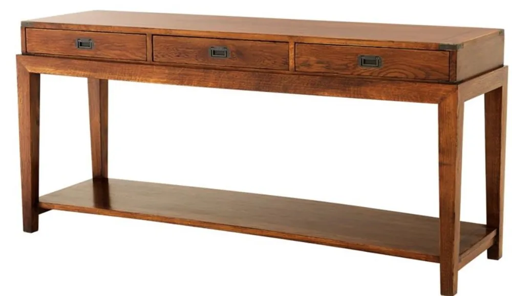 Super-Preis Casa Padrino luxury console with 3 drawers in brown 162,5 x 47,5 x H. 76 cm - living room furniture