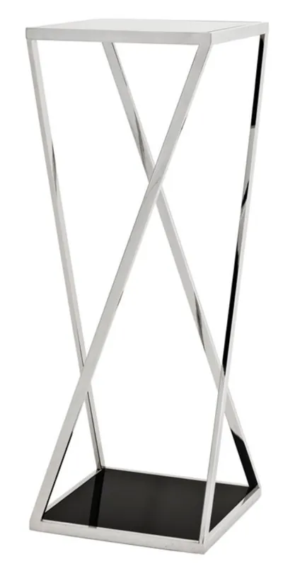 Preisknaller Casa Padrino luxury side table silver 40.5 x 40.5 x H. 110 cm - designer furniture