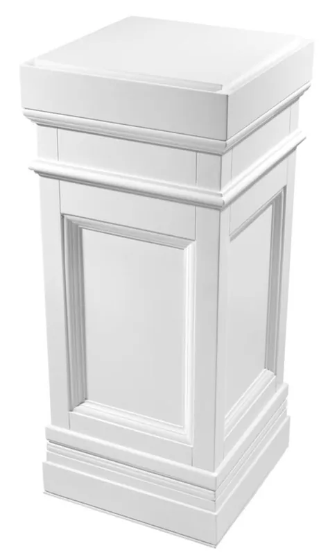 Versand Am Gleichen Tag Casa Padrino Column White 44 x 44 x H. 103 cm - Luxury Side Table