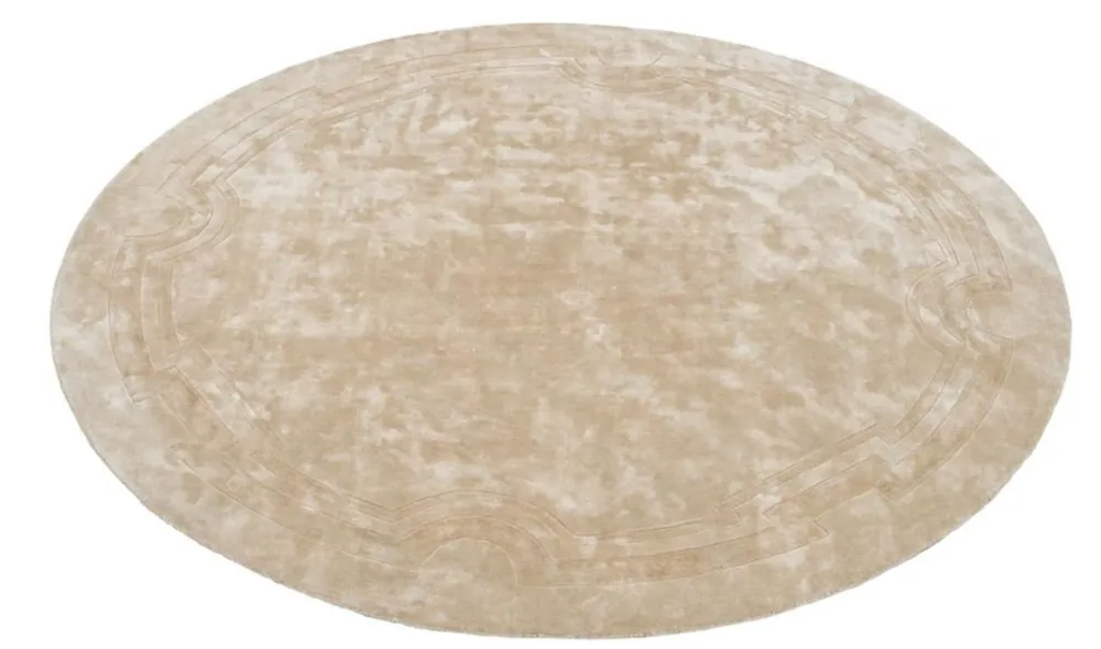 Geprüft Casa Padrino Luxury Designer Carpet Beige Diameter 280 cm - Limited Edition
