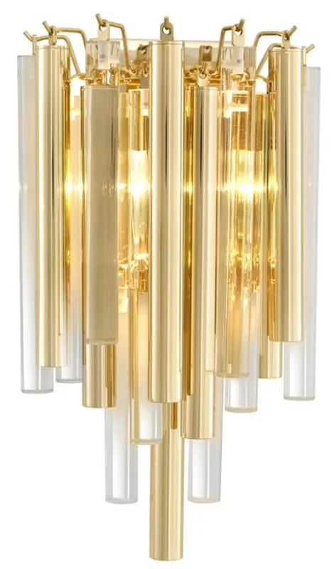 Sonderangebot Casa Padrino luxury wall light / wall lamp gold 23 x 14,5 x H. 42 cm - Hotel Restaurant Collection