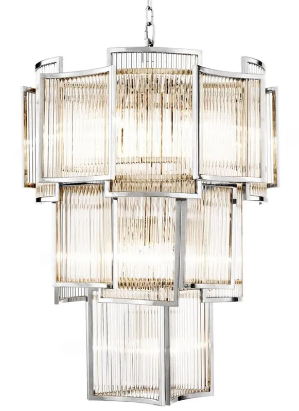 Casa Padrino Luxury Hotel Chandelier Silver Diameter 58 x H. 84 cm - Limited Edition Garantierte Lieferung