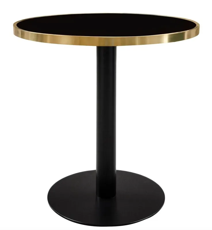 Jetzt Bestellen Casa Padrino luxury dining table black / gold 70 x H. 76 cm - designer dining room furniture