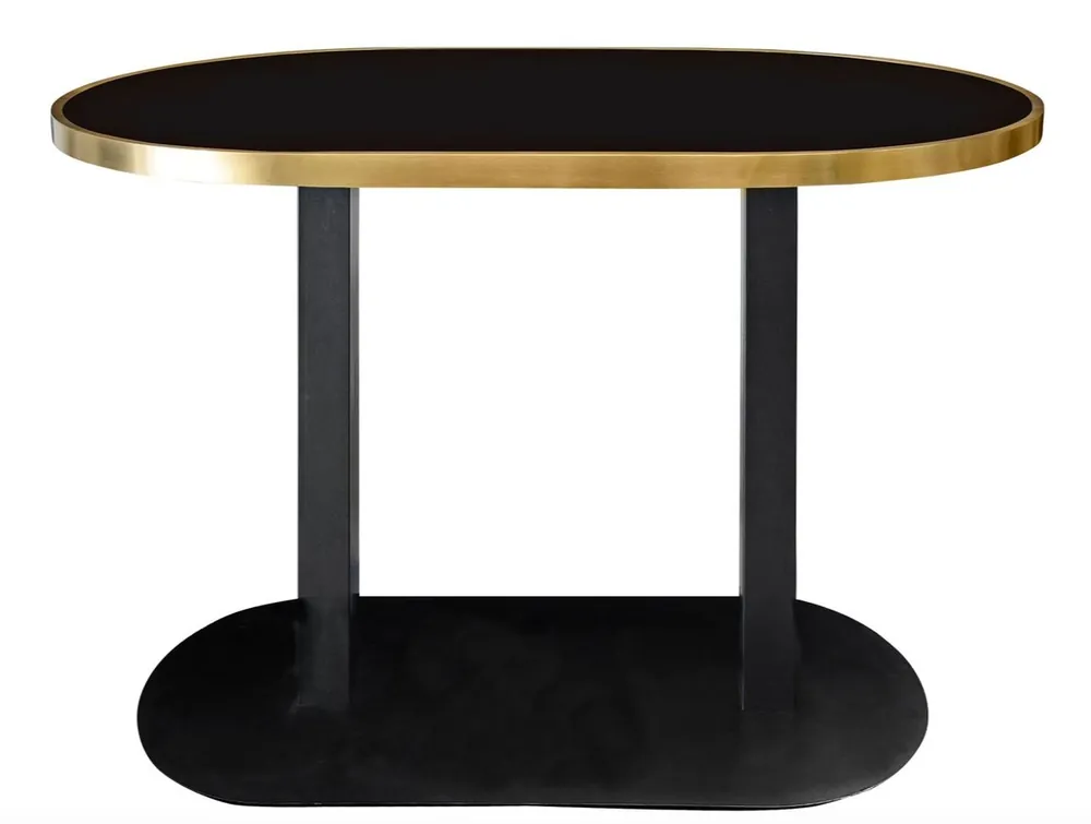 Casa Padrino luxury dining table black / gold 110 x 70 x H. 76 cm - designer dining room furniture Neue Kollektion
