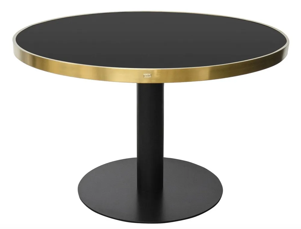 Casa Padrino luxury dining table black / gold 120 x H. 76 cm - designer dining room furniture Top-Angebot
