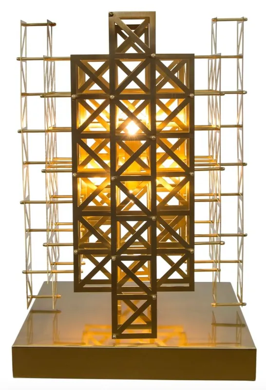 Casa Padrino designer table light brass 45 x 45 x H. 65 cm - hotel furniture Letzte Chance