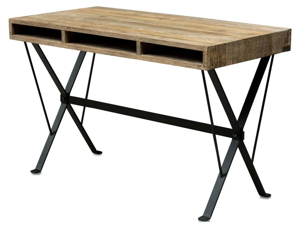 Casa Padrino designer desk with black powder coated legs 120 x 60 x H. 77 cm - designer office furniture Preisreduziert