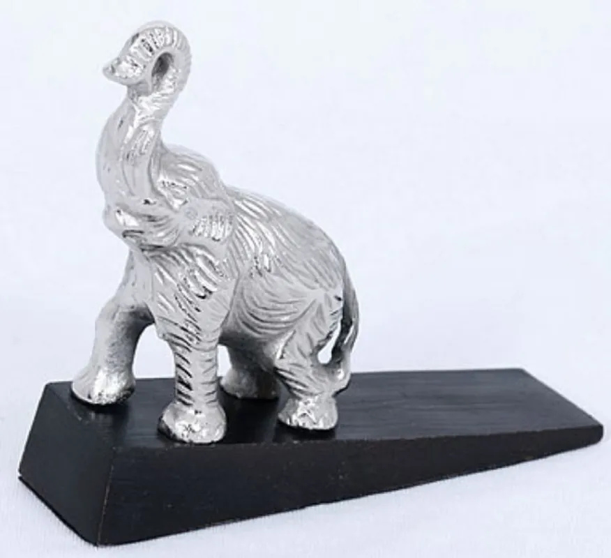 Kracherpreis Casa Padrino door stopper elephant silver / black - luxury accessories