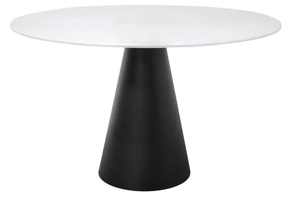 Casa Padrino Designer Dining Table Black / White 120 x H. 76 cm - Dining Room Table Angebot