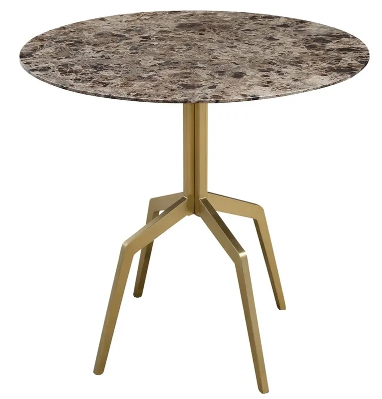 Super-Preis Casa Padrino Luxury Dining Table Gold / Black 80 x H. 76 cm - Dining Room Furniture