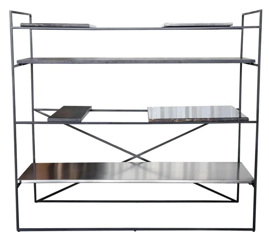Casa Padrino luxury living room cabinet black 110 x 45 x H. 100,5 cm - designer shelf cabinet Zertifiziert