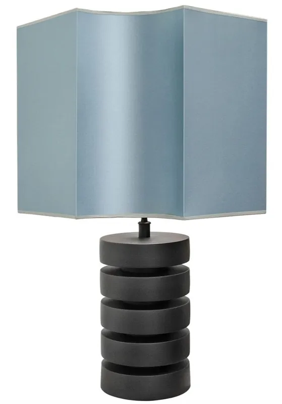 Casa Padrino Luxury Table Lamp Matt Black / Turquoise 55 x H. 78 cm - Luxury Quality Preisreduziert