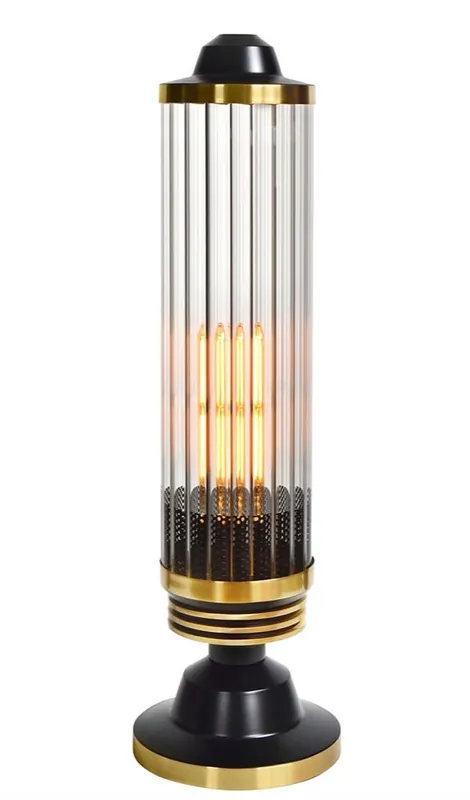 Solange Der Vorrat Reicht Casa Padrino luxury design table lamp black / brass - hotel collection